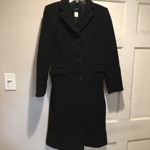 J. Crew black crombie coat